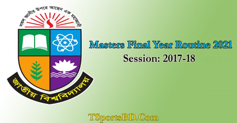 NU Masters Final Year Exam New Routine