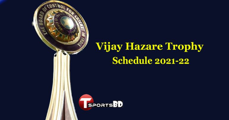 Vijay Hazare Trophy Schedule