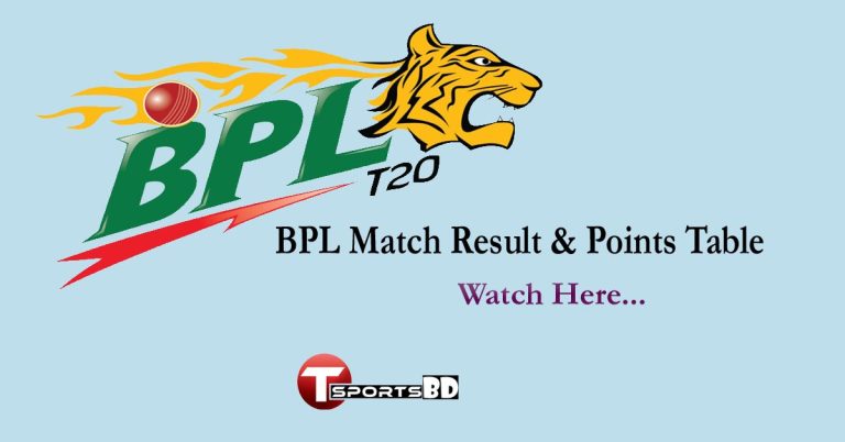 Bangladesh Premier League [BPL] 2024 Today Match Result, Points Table & Squad List