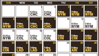 San Diego Padres Schedule